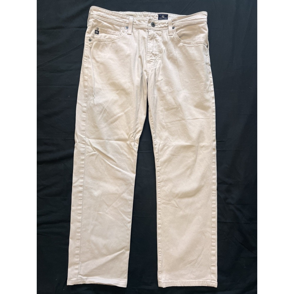 Adriano Goldschmied The Graduate Tailored Leg Khaki Cotton Chino 34x34(28) - Picture 1 of 11